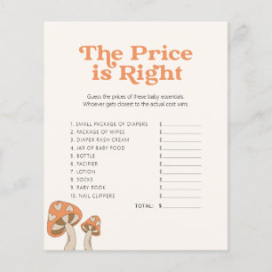 Niedliche Mushroom-Babydusche - Spiel - raten Sie