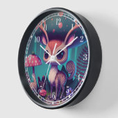 Niedliche Mushroom Deer Fantasy Art Uhr (Winkel)