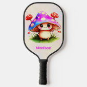 Niedliche Mushroom-Illustration Pickleball Schläger (Rückseite)