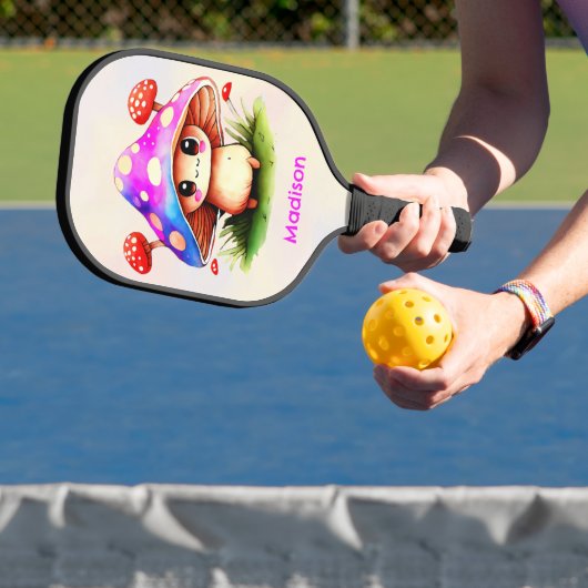 Niedliche Mushroom-Illustration Pickleball Schläger (InSitu)