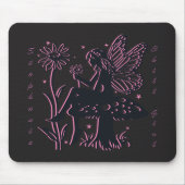 Niedliche Mushroom und Blume Mousepad (Vorne)