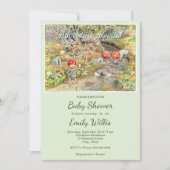 Niedliche Mushroom Woodland Babydusche Einladung (Vorderseite)