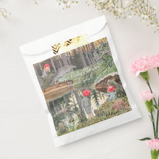 Niedliche Mushroom Woodland Frog Kinderdusche Geschenktütchen (Versiegelt)