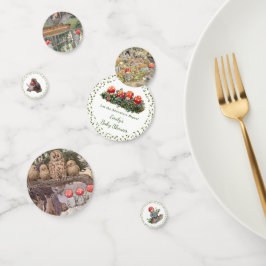 Niedliche Mushroom Woodland Frog Kinderdusche Konfetti