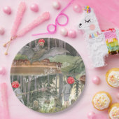 Niedliche Mushroom Woodland Frog Kinderdusche Pappteller (Party)