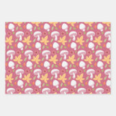 Niedliche Mushroom Wrapping Paper Sheets | Emma Geschenkpapier Set (Vorderseite 2)