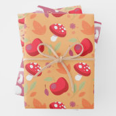 Niedliche Mushroom Wrapping Paper Sheets | Emma Geschenkpapier Set (Beispiel)