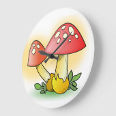 NIEDLICHE MUSHROOME GROßE WANDUHR (Winkel)