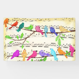 Niedliche Musical Birds Symphony - Happy Song Banner