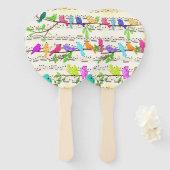 Niedliche Musical Birds Symphony - Happy Song Fächer (Vorne und Hinten)