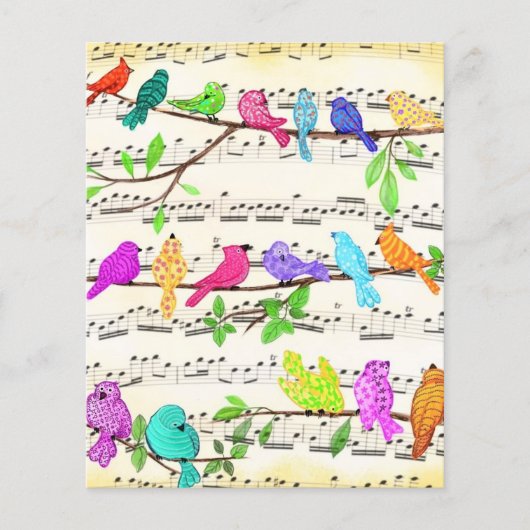 Niedliche Musical Birds Symphony - Happy Song Flyer (Vorne)