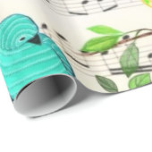 Niedliche Musical Birds Symphony - Happy Song Geschenkpapier (Rolleneckpunkt)