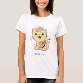 Niedliche Musical Ginger Caramel Tabby Cat T-Shirt