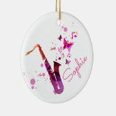 Niedliche Musik des Saxophone und Keramik Ornament (Rechts)