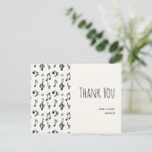 Niedliche musikalische Anmerkung Muster Vielen Dan Postkarte (Stehend Vorderseite)