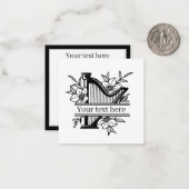 niedliche Musikfans können Text-Split-Frame hinzuf Mitteilungskarte (Vorderseite/Rückseite Beispiel)