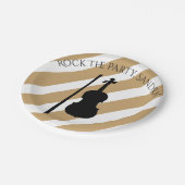 Niedliche Musikinstrumente für Geigen Pappteller (Schrägansicht)