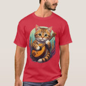 niedliche Musikkatze T-Shirt (Vorderseite)