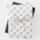 Niedliche Musiknote Schwarz-Weiß-Muster Geschenkpapier Set (Beispiel)