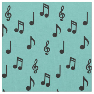 Niedliche Musiknoten Musikerlehrerin Stoff