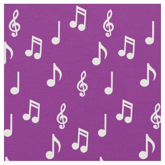 Niedliche Musiknoten Musikerlehrerin Stoff (Nahaufnahme)