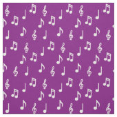 Niedliche Musiknoten Musikerlehrerin Stoff (Muster)