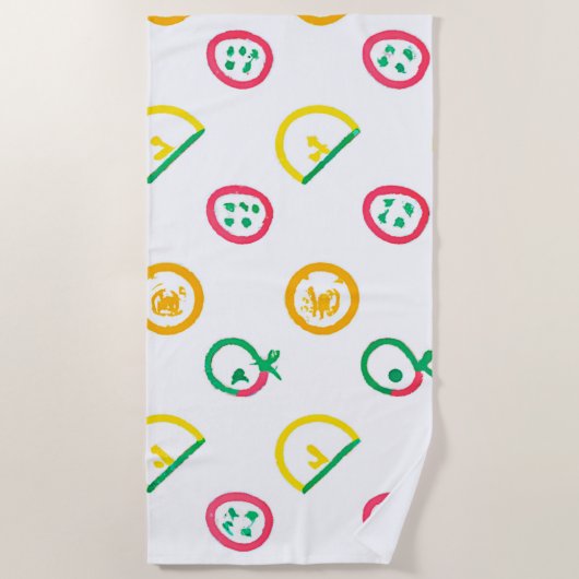 Niedliche Muster Artwork. Jetzt kaufen Strandtuch (Vorderseite)