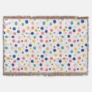 niedliche Muster farbige Kreise Polka Punkte Decke