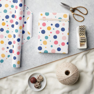 niedliche Muster farbige Kreise Polka Punkte Geschenkpapier