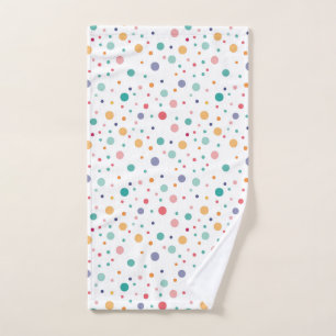 niedliche Muster farbige Kreise Polka Punkte Handtuch