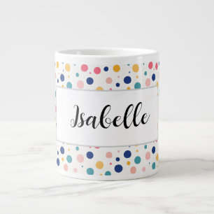 niedliche Muster farbige Kreise Polka Punkte Jumbo-Tasse