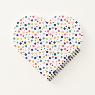 niedliche Muster farbige Kreise Polka Punkte Notizblock