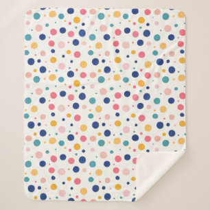 niedliche Muster farbige Kreise Polka Punkte Sherpadecke