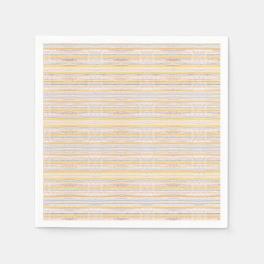 Niedliche Muster Farbstreifen Blaue Orange Serviette (Vorderseite)