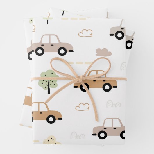 Niedliche Muster Geschenkpapier Set (Beispiel)