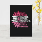 Niedliche, mutige und hoffnungsvolle Brustkrebserk Karte (Gelbe Blume)