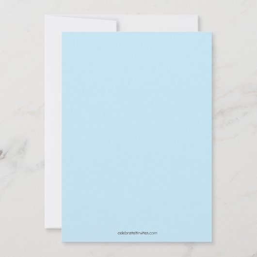 Niedliche Mutter Bird u. Baby-Jungen-Baby-Dusche Einladung (Rückseite)