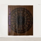 NIEDLICHE MUTTER GIFT_BLACK_BROWN_RMDESIGNFLO55_ WANDTEPPICH (Vorderseite)