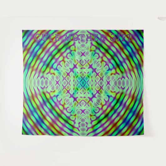 NIEDLICHE MUTTER GIFT_mediumGREEN_RMDESIGNFLO55_ Wandteppich (Vorderseite (Horizontal))