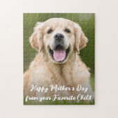 Niedliche Mütter Tag Lieblings-Kindertier Hund Fot Puzzle (Vertikal)