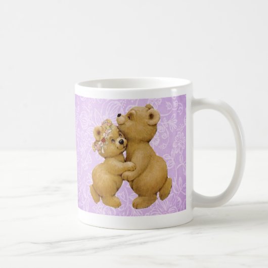 Niedliche Mutter-Tagestanzenteddy-Bären Kaffeetasse (Rechts)