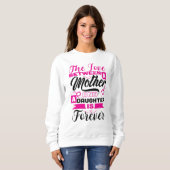 Niedliche Mutter Tochter Liebe Wortart Sweatshirt (Vorne ganz)