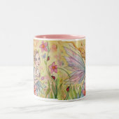 Niedliche Mutter und Baby Fairy Whimsical Fantasy Zweifarbige Tasse (Mittel)