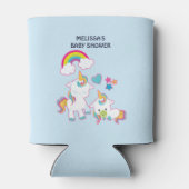 Niedliche Mutter und Baby Unicorns Magisches Thema Dosenkühler (Rückseite)