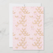 Niedliche Mutter- und Tochter-Katzen Blumenschmuck Einladung (Rückseite)