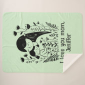 Niedliche Mutter und Tochter umarmt Muttertag grün Sherpadecke (Vorderseite (Horizontal))