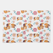 Niedliche Mutter von Rotfuchs mit Muttertag Geschirrtuch (Horizontal)