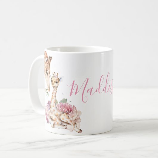 Niedliche Muttergottes mit Baby Kaffeetasse (Vorderseite Links)