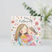 Niedliche Muttertagskarte Feiertagskarte (Stehend Vorderseite)