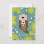 Niedliche Muttertagskarte - Liebe Sie Mutter Dankeskarte (Rückseite)